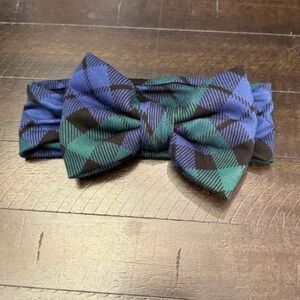 Little Sleepies Emerald Plaid Luxe Bow